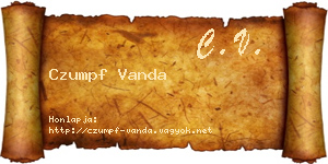 Czumpf Vanda névjegykártya